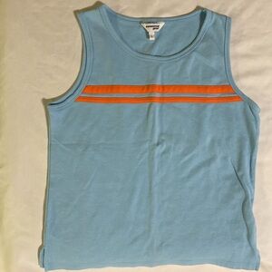 Vintage Y2K Essential gear Large tank top crop top blue and orange
